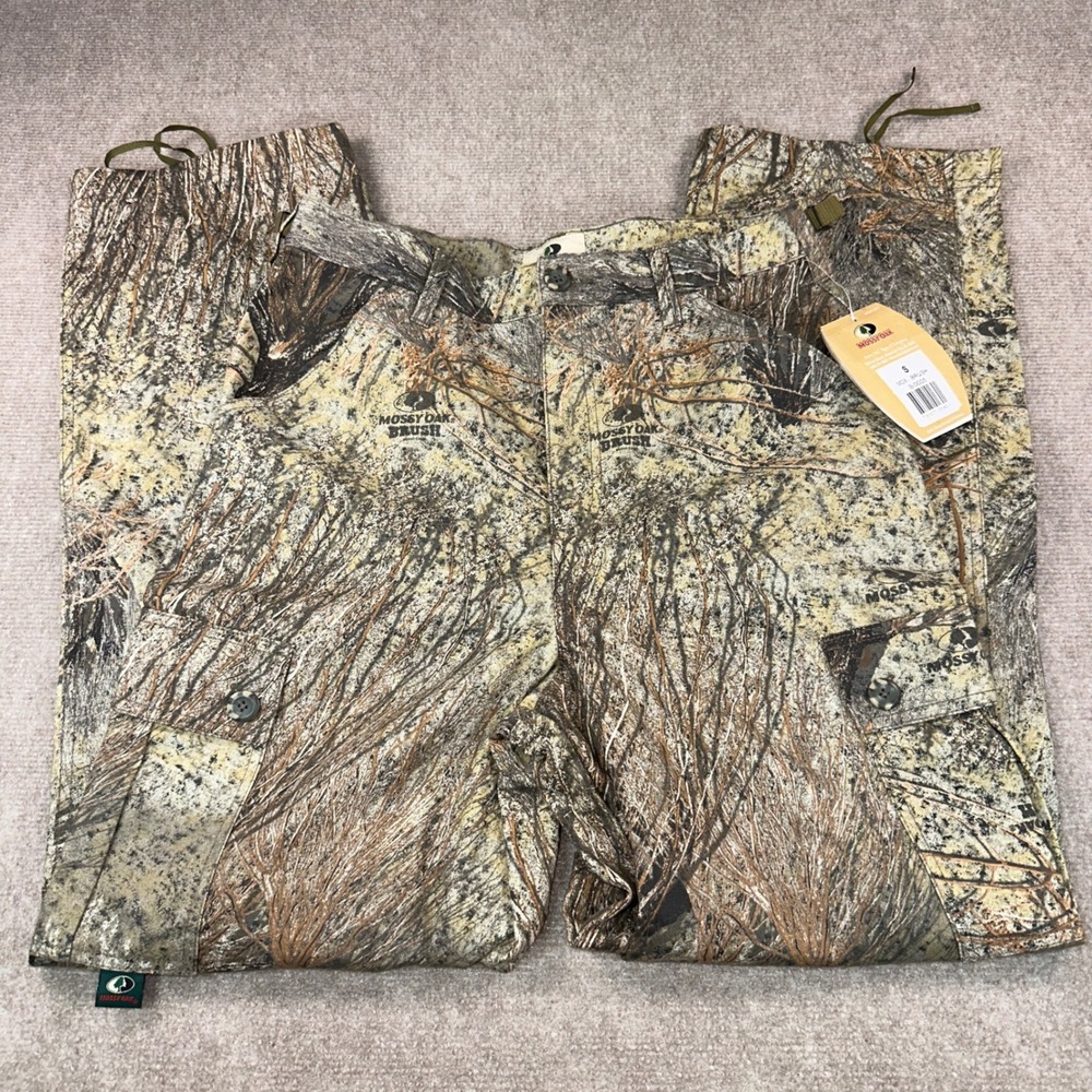 Mossy Oak Brush Camo Cargo Pants Mens Small NWT Midweight Explorer Hunting